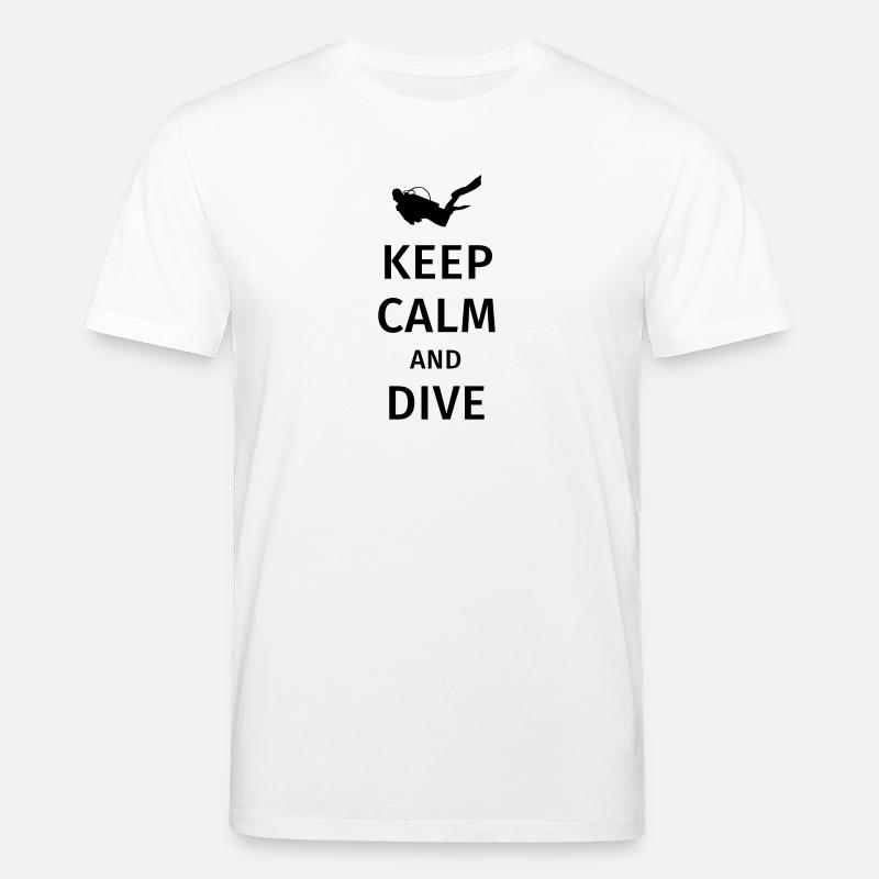 keep calm and dive - Stanley/Stella Unisex Bio-T-Shirt CREATOR  - Weiß