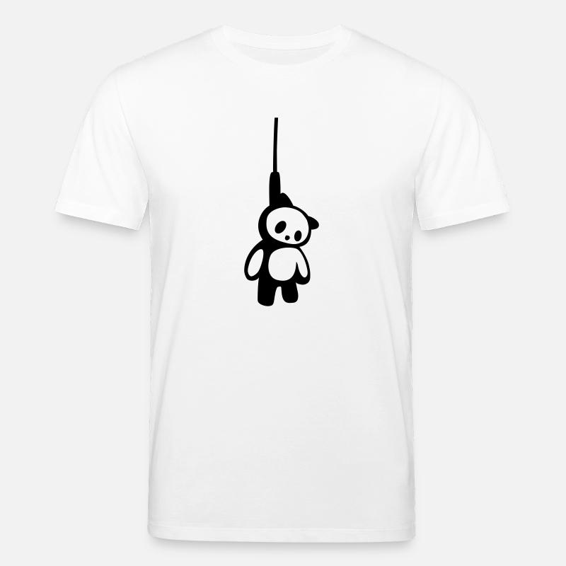 Hanged dead Panda Bear - Stanley/Stella CREATOR Unisex Organic T-Shirt - white