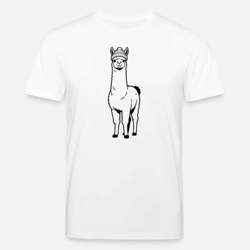 Lama Beanie - T-shirt bio CREATOR Stanley/Stella Unisexe - blanc