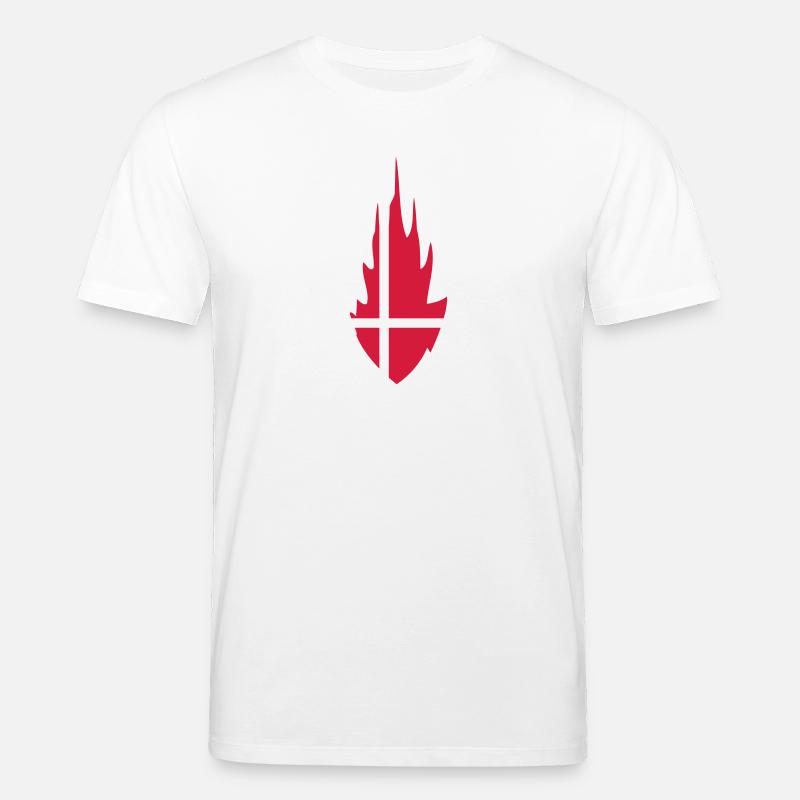 Denmark Danmark Fire Flame Design - Stanley/Stella Unisex Bio-T-Shirt CREATOR  - Weiß