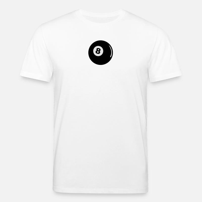 Billard Kugel schwarze 8 Ball Geschenk Pool - Stanley/Stella Unisex Bio-T-Shirt CREATOR - Weiß