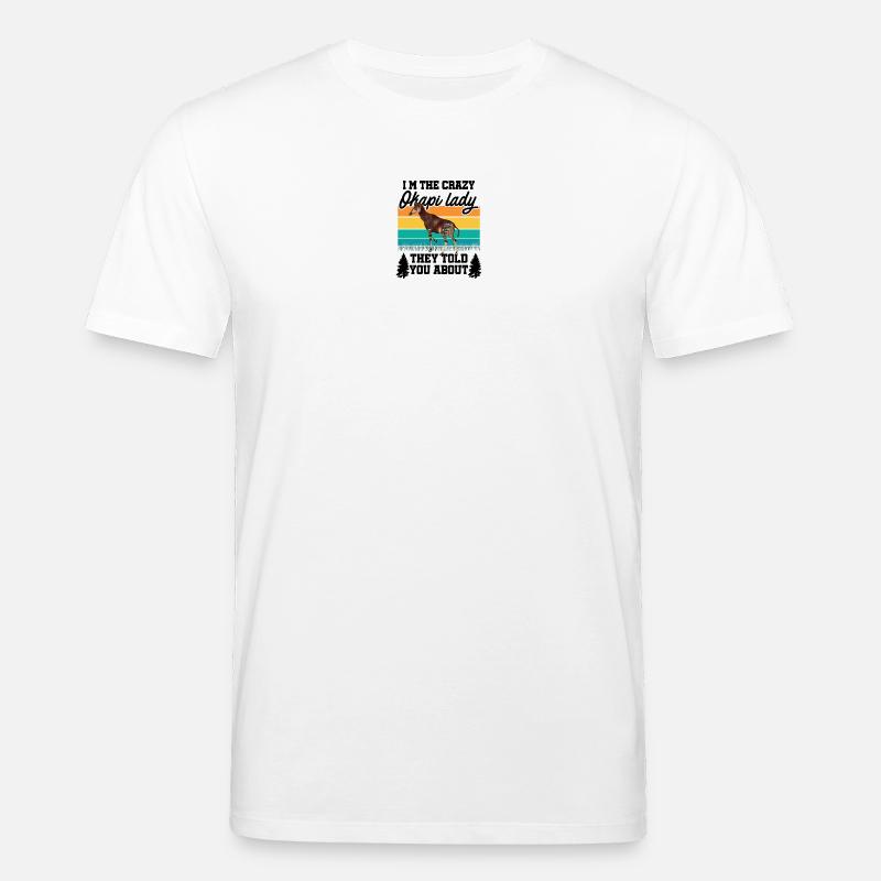 Ich bin die verrückte Okapi Lady - Stanley/Stella Unisex Bio-T-Shirt CREATOR  - Weiß