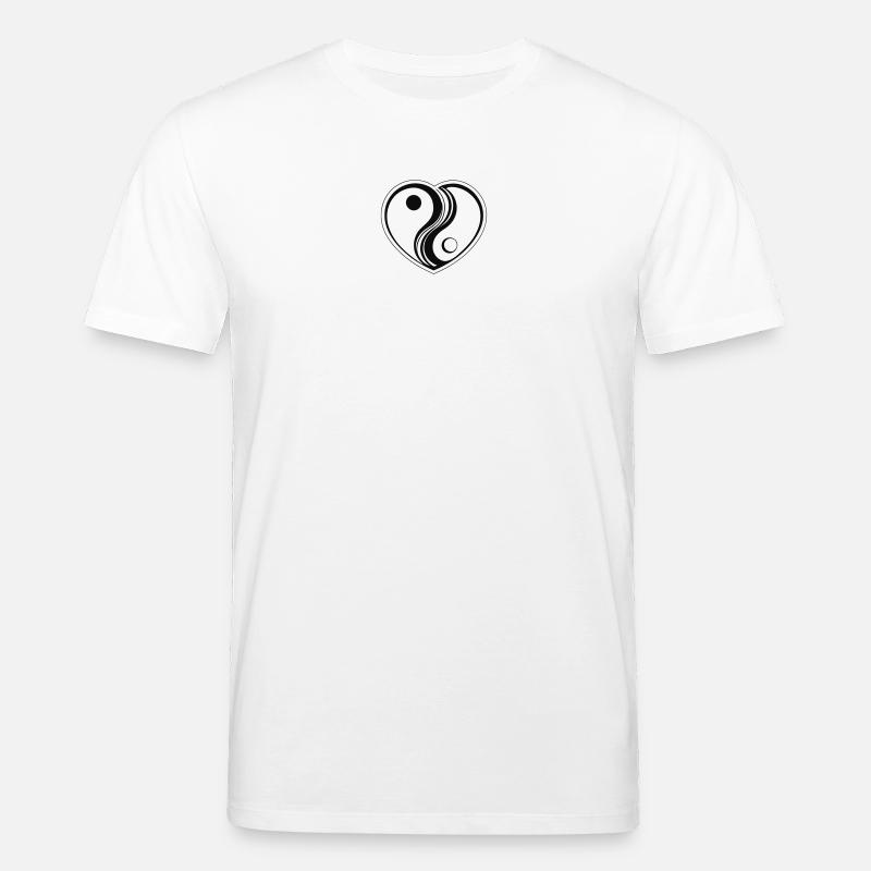 Herz als Yin Yang Zeichen - Stanley/Stella Unisex Bio-T-Shirt CREATOR - Weiß