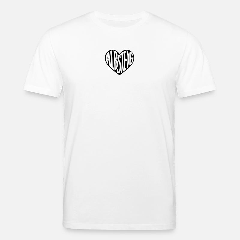 Albsteig, Schwarzwald Herz Typografie - Stanley/Stella Unisex Bio-T-Shirt CREATOR  - Weiß