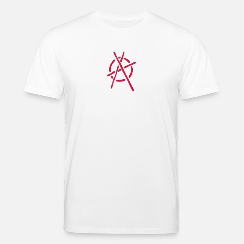 anarchy logo stencil - Stanley/Stella CREATOR Unisex Organic T-Shirt - white