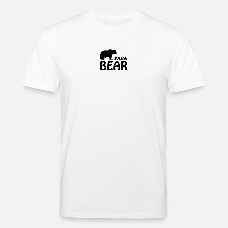 Papa bear Dad daddy vater - Stanley/Stella Unisex Bio-T-Shirt CREATOR  - Weiß