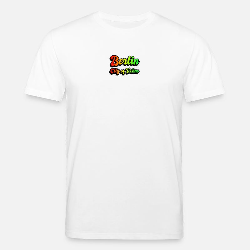 Berlin Stadt des Technos Regenbogen - Stanley/Stella Unisex Bio-T-Shirt CREATOR  - Weiß