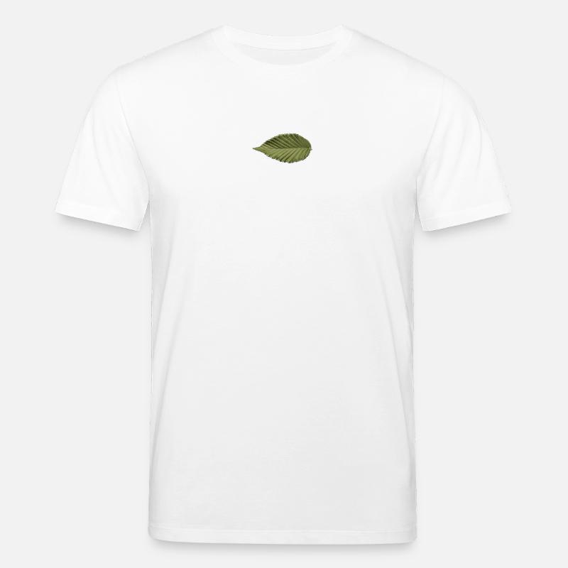 Leaf Structure Olive Green Pattern - Stanley/Stella CREATOR Unisex Organic T-Shirt - white