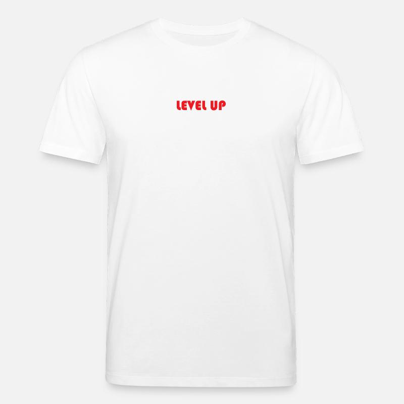 LEVEL UP-Roter Text - Stanley/Stella Unisex Bio-T-Shirt CREATOR  - Weiß