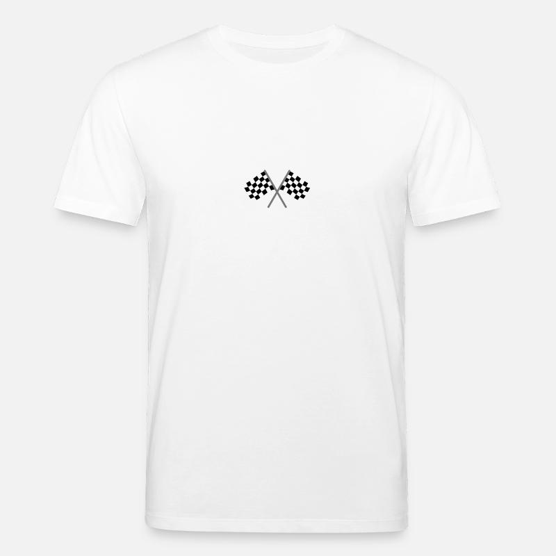 Drapeau à damiers Racing Team - T-shirt bio CREATOR Stanley/Stella Unisexe - blanc
