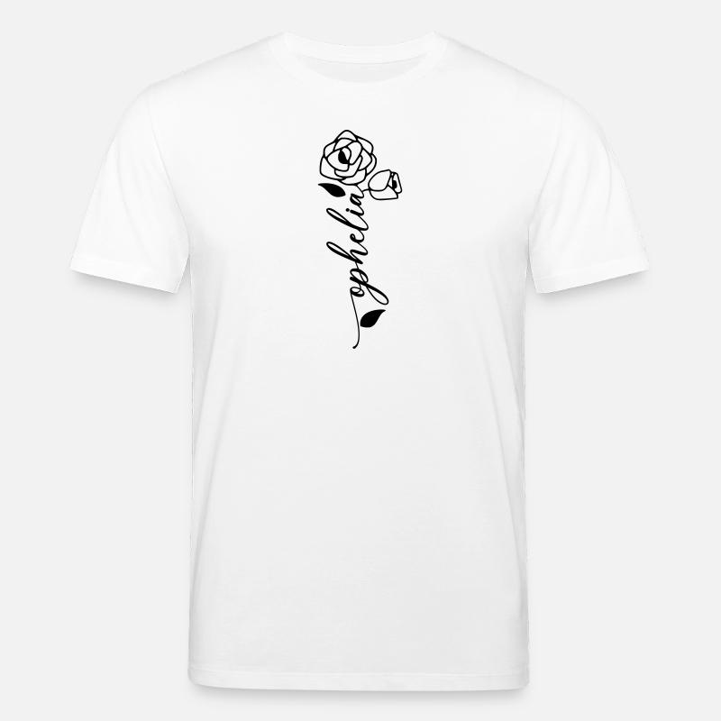 Ophélie Nom Prénom Fleur - T-shirt bio CREATOR Stanley/Stella Unisexe - blanc