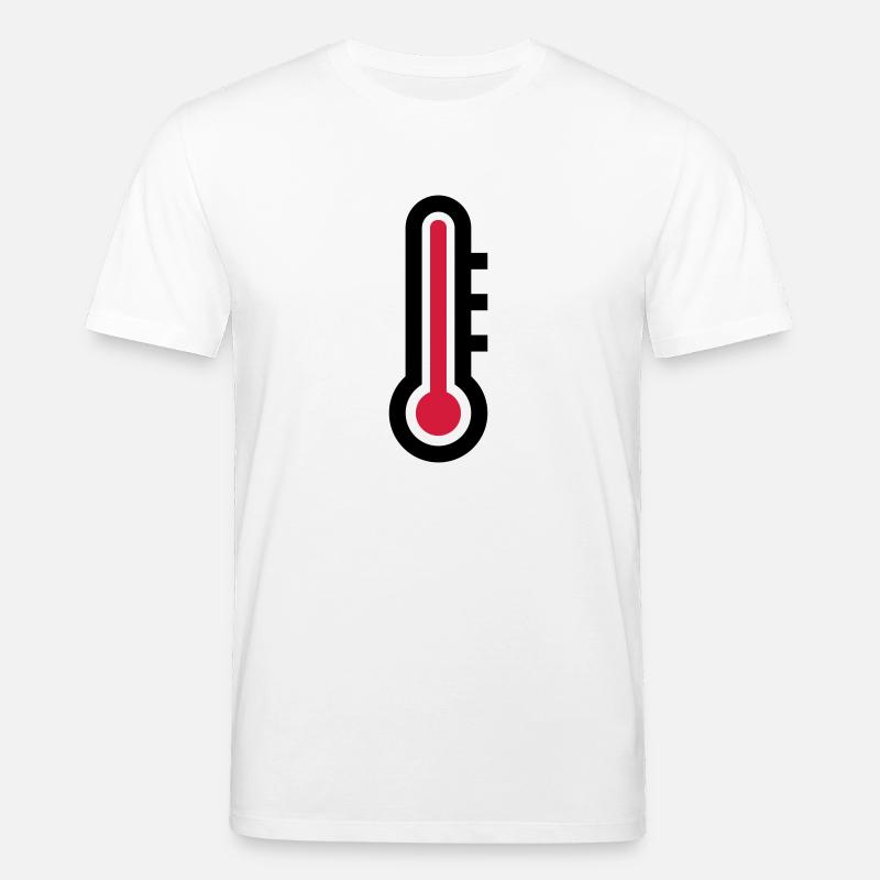 Icône d'icône de température du thermostat - T-shirt bio CREATOR Stanley/Stella Unisexe - blanc