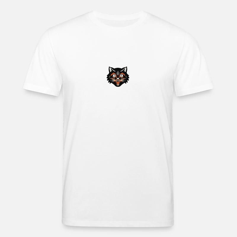 Schwarze Katze - Stanley/Stella Unisex Bio-T-Shirt CREATOR  - Weiß