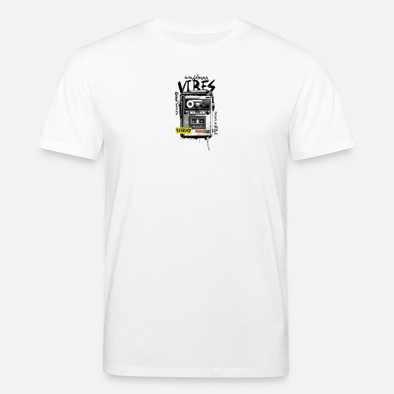 Retro-Kassetten-Graffiti-Gerät - Stanley/Stella Unisex Bio-T-Shirt CREATOR  - Weiß