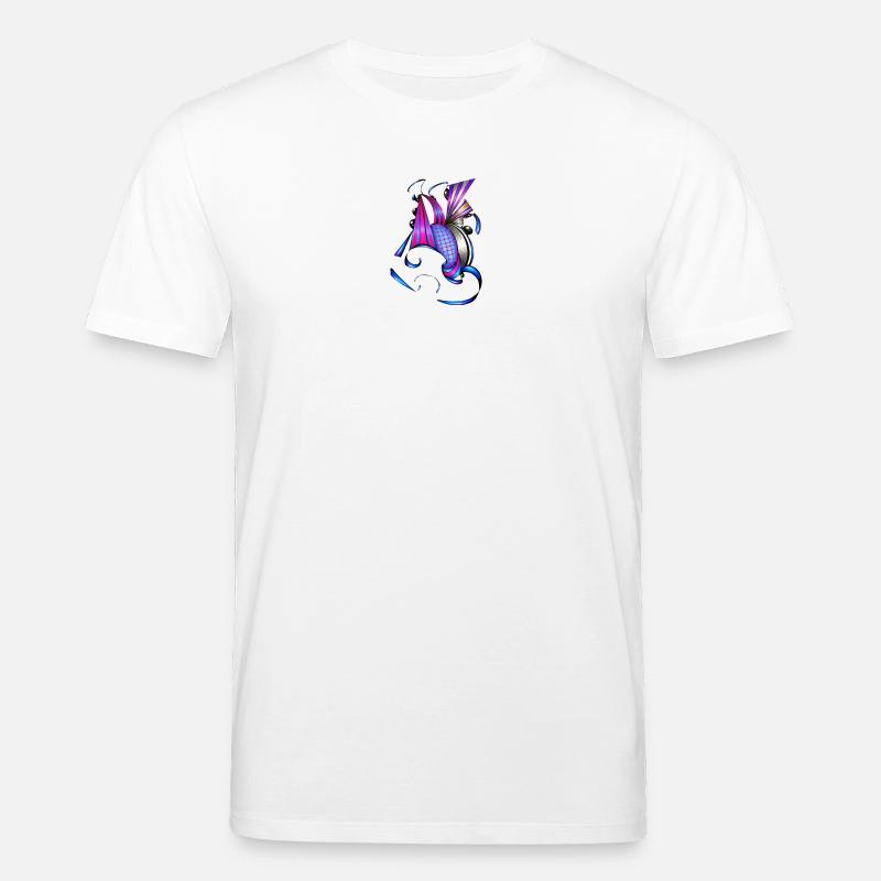 Farbige Spiral- und Fächerkunst - Stanley/Stella Unisex Bio-T-Shirt CREATOR  - Weiß