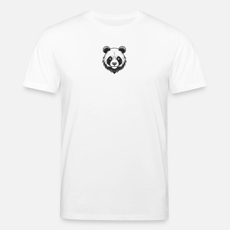 Visage d’ours avec breloque d’animal sauvage - T-shirt bio CREATOR Stanley/Stella Unisexe - blanc