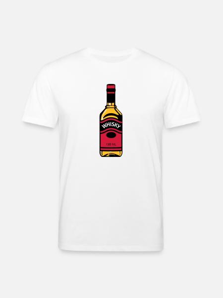 Whisky-Flasche - Stanley/Stella Unisex Bio-T-Shirt CREATOR - Weiß