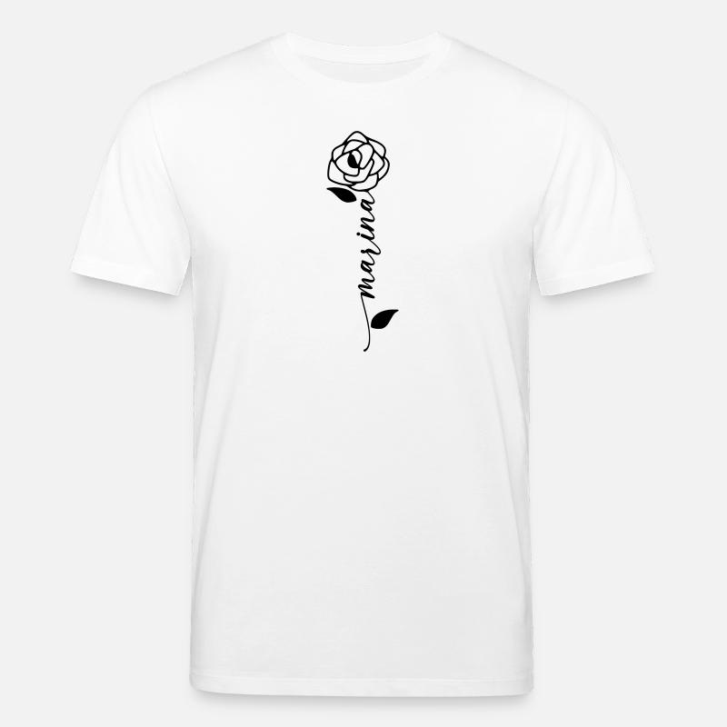 Marina Nom Prénom Nom Fleur - T-shirt bio CREATOR Stanley/Stella Unisexe - blanc