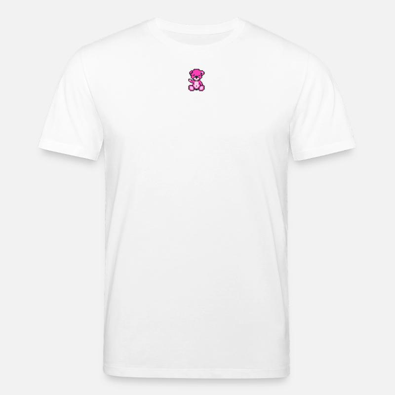 Pixel MiniBear Neon Magenta - T-shirt bio CREATOR Stanley/Stella Unisexe - blanc