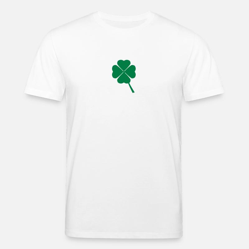 Kleeblatt mit 4 Blättern - Stanley/Stella Unisex Bio-T-Shirt CREATOR  - Weiß