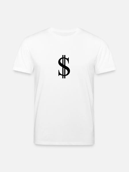 Dollar sign - Stanley/Stella CREATOR Unisex Organic T-Shirt - white