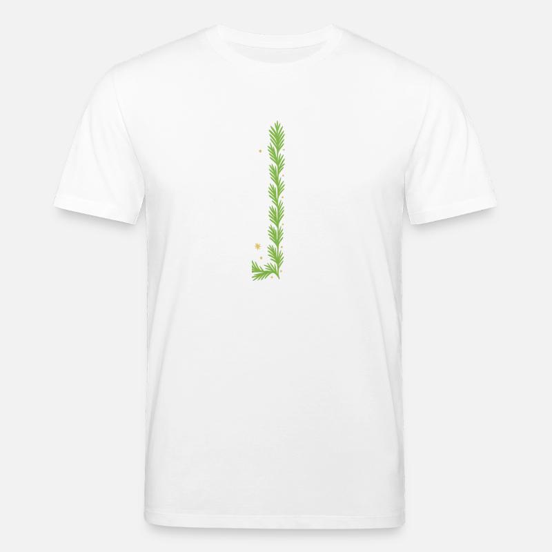 Spirale verticale de fougère de Noël - T-shirt bio CREATOR Stanley/Stella Unisexe - blanc