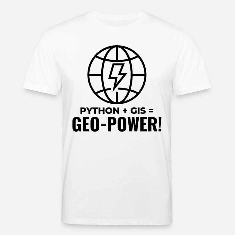 Python GIS Geo-Power Programming Geospatial - Stanley/Stella CREATOR Unisex Organic T-Shirt - white