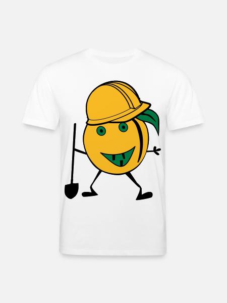 orange construction worker - Stanley/Stella CREATOR Unisex Organic T-Shirt - white