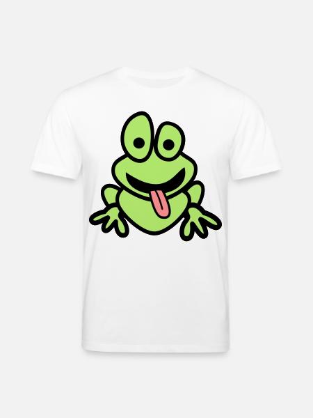 Frog with tongue - Stanley/Stella CREATOR Unisex Organic T-Shirt - white