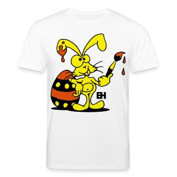 Lapin de Pâques - T-shirt bio CREATOR Stanley/Stella Unisexe - blanc - Devant - Alina (178cm) & Michal (187cm)