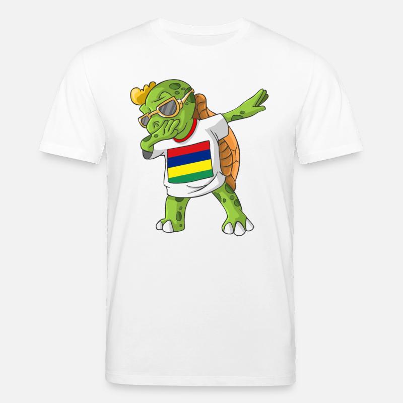 Mauritius Dabbing Schildkröte - Stanley/Stella Unisex Bio-T-Shirt CREATOR  - Weiß