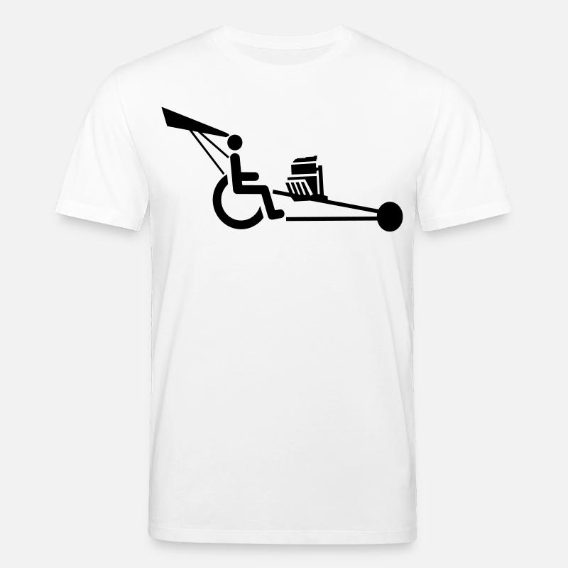 Bild eines Rollstuhls mit V8-Motor # - Stanley/Stella Unisex Bio-T-Shirt CREATOR - Weiß