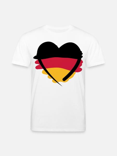 Deutschland Herz - Stanley/Stella Unisex Bio-T-Shirt CREATOR - Weiß