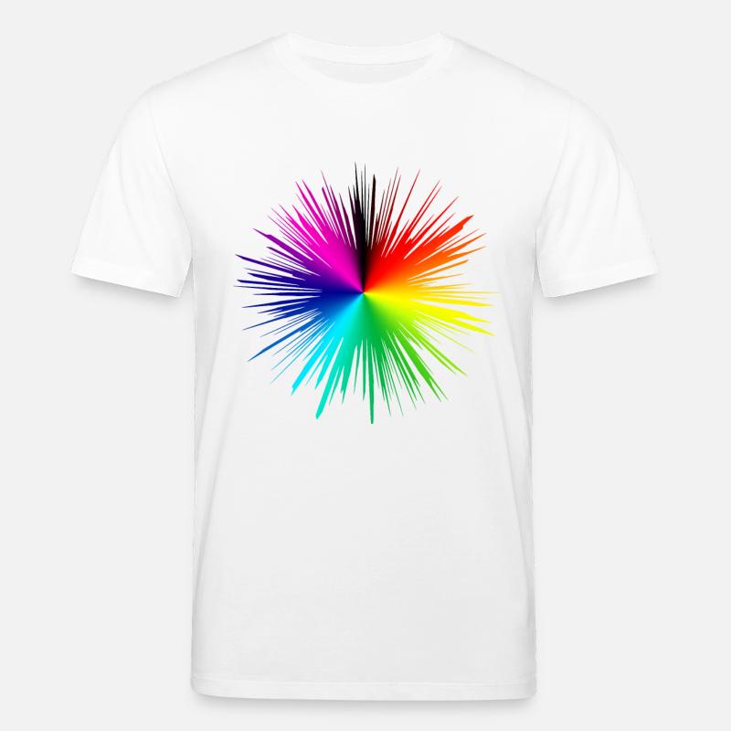 Farbexplosion Radialburst - Stanley/Stella Unisex Bio-T-Shirt CREATOR  - Weiß