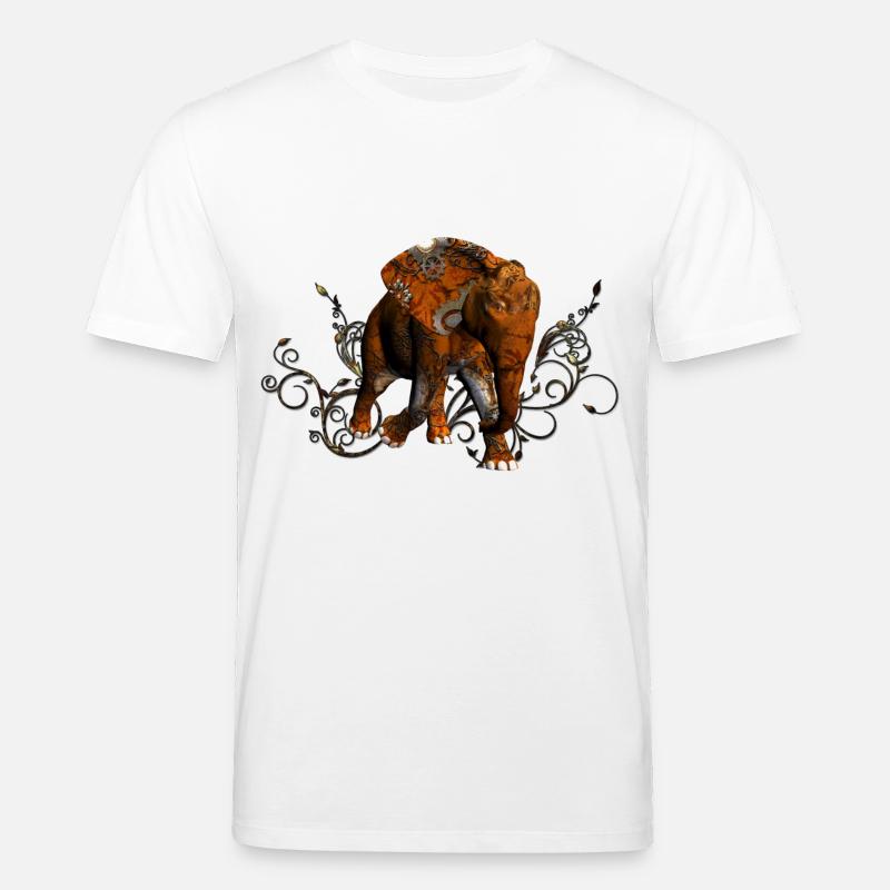 Atemberaubender Steampunk-Elefant - Stanley/Stella Unisex Bio-T-Shirt CREATOR  - Weiß