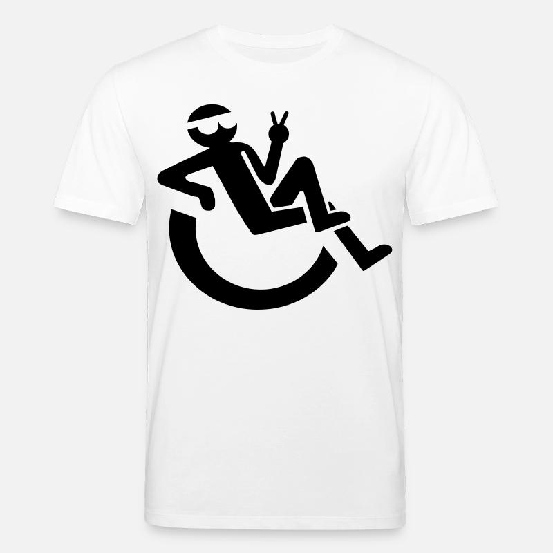 Bild eines entspannten Rollstuhlfahrers # - Stanley/Stella Unisex Bio-T-Shirt CREATOR  - Weiß