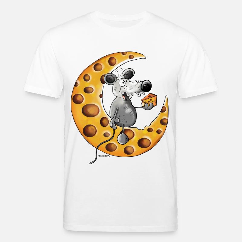 Maus liebt Käse - Stanley/Stella Unisex Bio-T-Shirt CREATOR  - Weiß