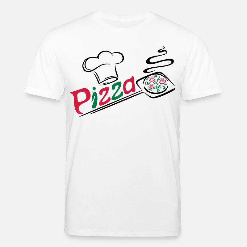 Pizza Bäcker mit Kochmütze, chef hat - Stanley/Stella Unisex Bio-T-Shirt CREATOR  - Weiß