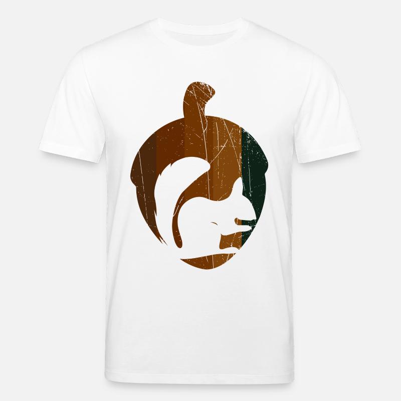 Haselnuss - Eichhörnchen - Stanley/Stella Unisex Bio-T-Shirt CREATOR  - Weiß