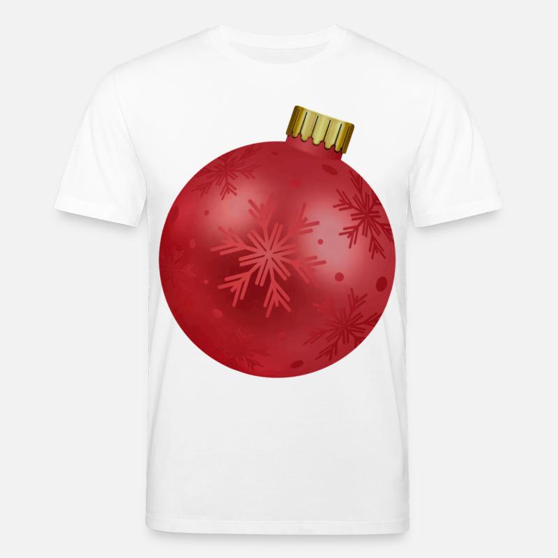 Weihnachtskugel schwanger Babybauch Geschenk - Stanley/Stella Unisex Bio-T-Shirt CREATOR  - Weiß