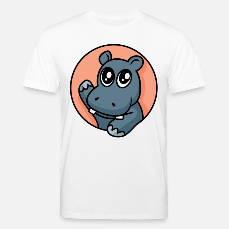 Fröhliches Nilpferd - Stanley/Stella Unisex Bio-T-Shirt CREATOR  - Weiß