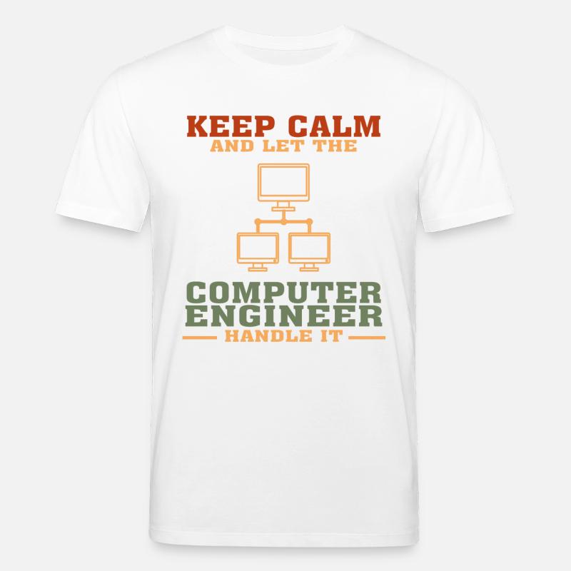 Bestseller Computer Engineer T-Shirt, Keep Calm - Stanley/Stella Unisex Bio-T-Shirt CREATOR  - Weiß