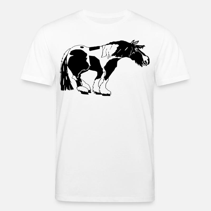 witziger Tinker , Tinker Schecke, Tinker reiten - Stanley/Stella Unisex Bio-T-Shirt CREATOR  - Weiß