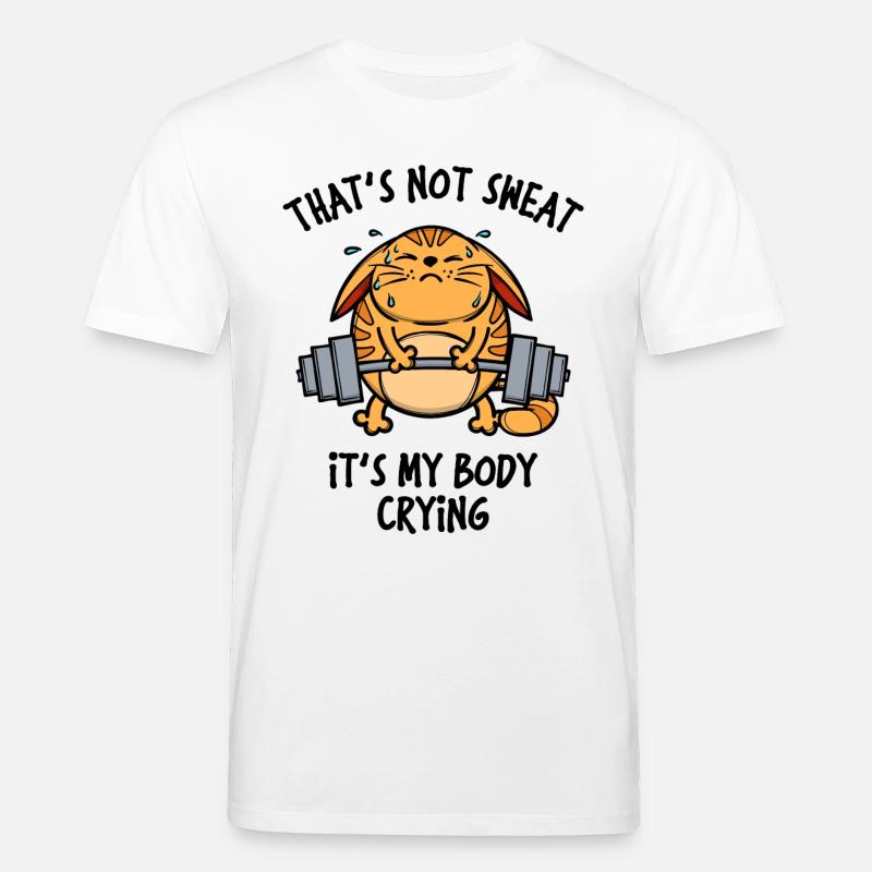 Fitness Training Statement Langhantel - Stanley/Stella Unisex Bio-T-Shirt CREATOR - Weiß