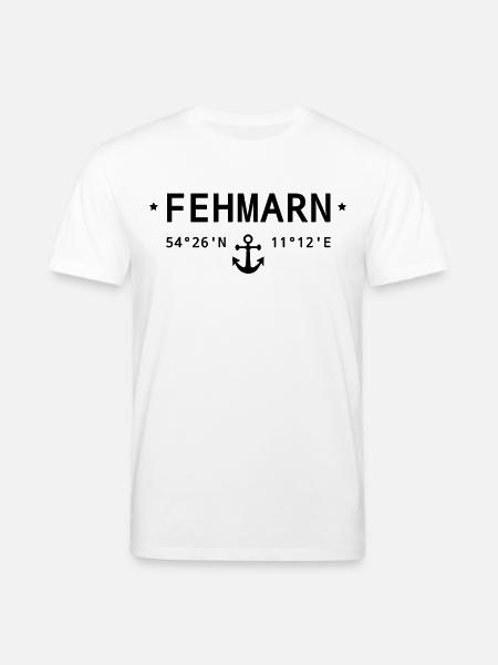 Fehmarn Koordinaten - Stanley/Stella Unisex Bio-T-Shirt CREATOR - Weiß
