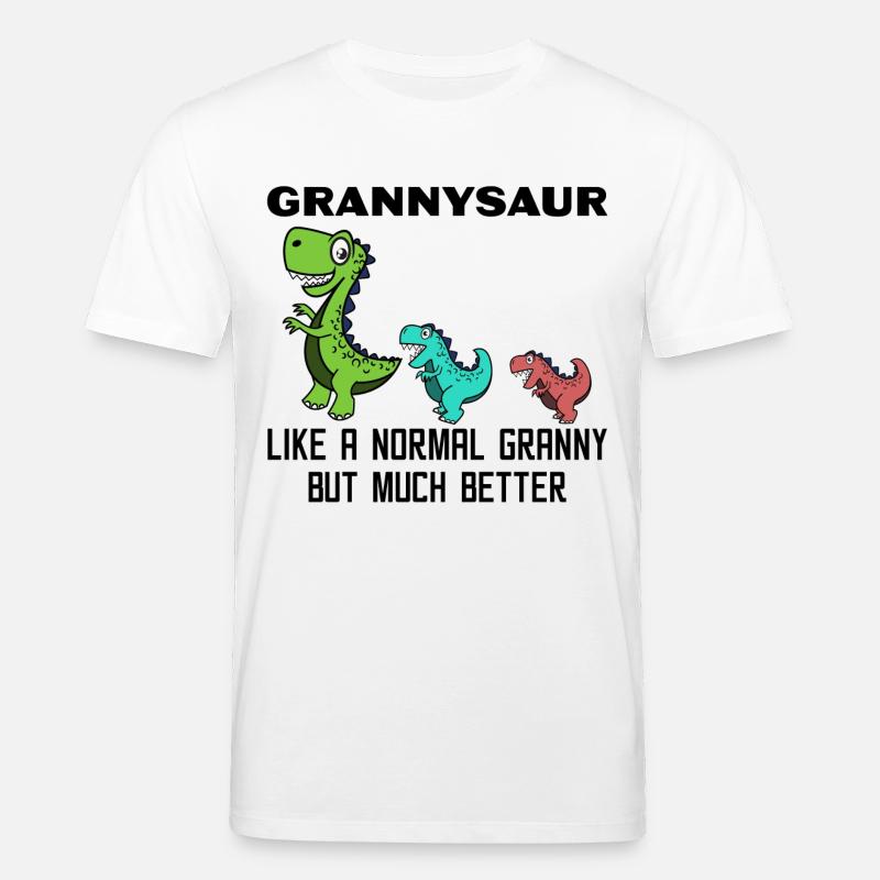 Lustig Großmutter Oma Dinosaurier Statement - Stanley/Stella Unisex Bio-T-Shirt CREATOR  - Weiß