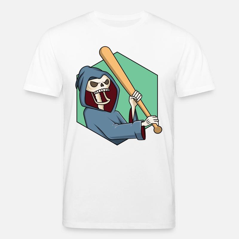 Sensenmann mit Baseballschläger - Stanley/Stella Unisex Bio-T-Shirt CREATOR  - Weiß