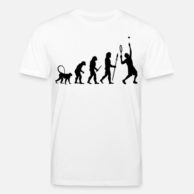 Evolution eines Tennisspielers - Stanley/Stella Unisex Bio-T-Shirt CREATOR  - Weiß