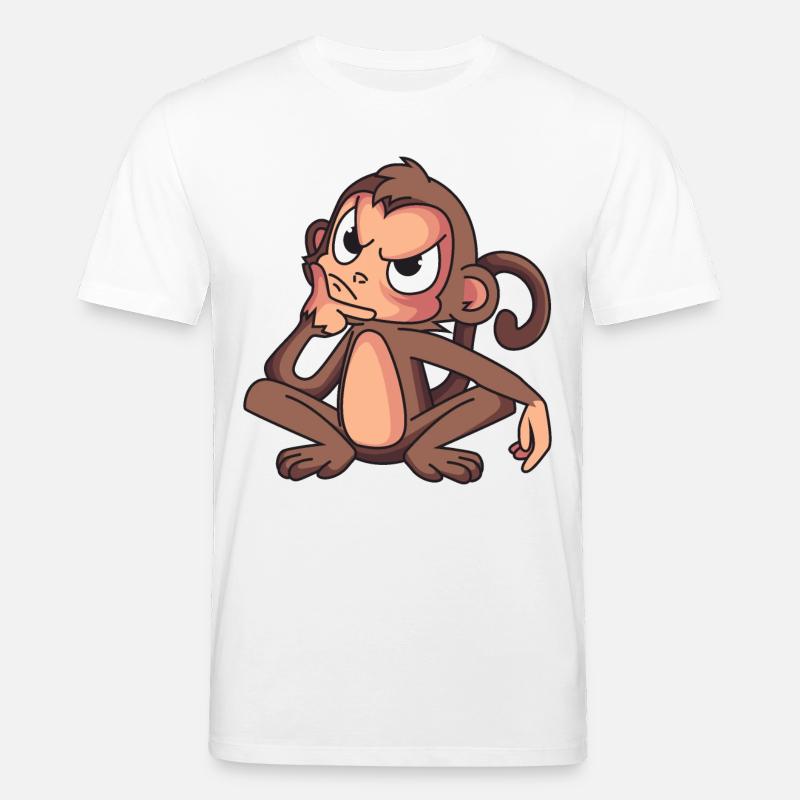 Schlaues Äffchen - Stanley/Stella Unisex Bio-T-Shirt CREATOR  - Weiß