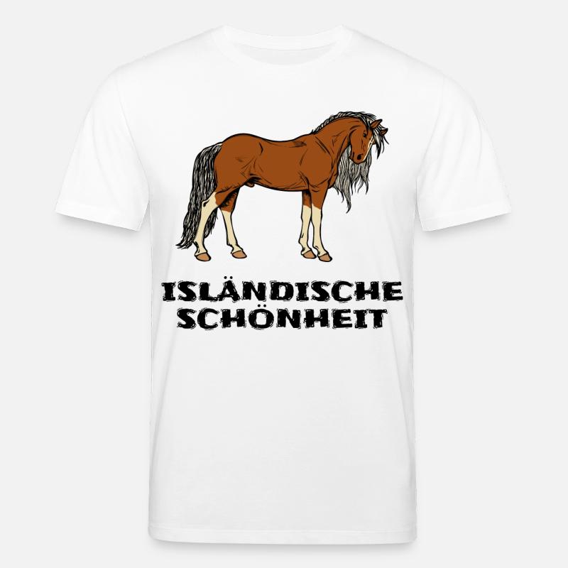 Isländer Pferde Statement Islandpferde Pferdenarr - Stanley/Stella Unisex Bio-T-Shirt CREATOR  - Weiß